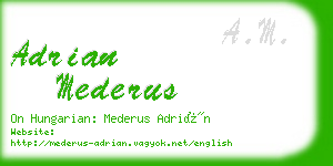 adrian mederus business card